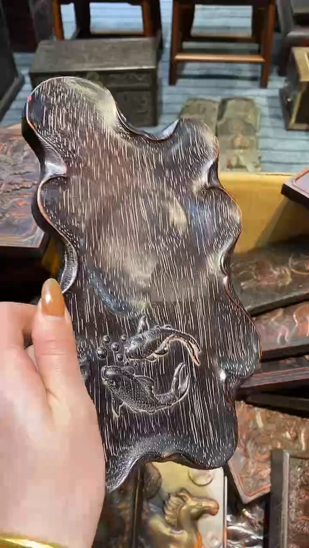 木紫檀雕刻一物一拍