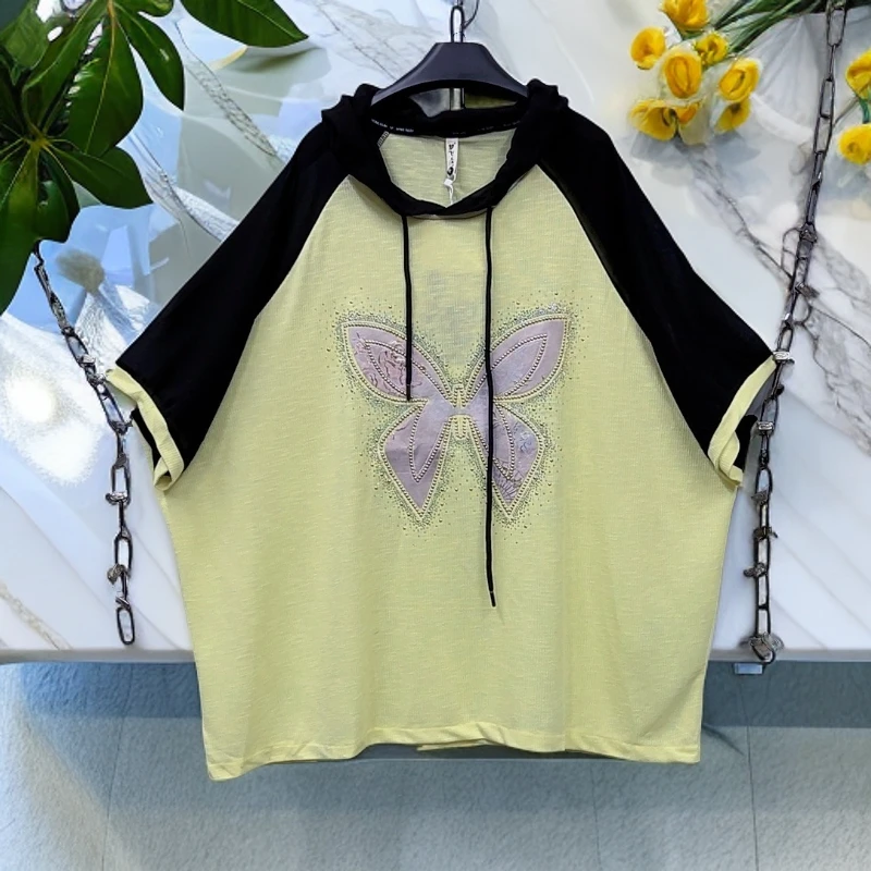 240-320斤  衣长80胸围165 连帽重工蝴蝶大T