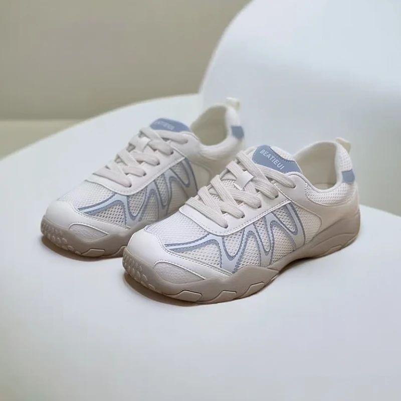 夏季真皮网面透气阿甘鞋女复古软底德训鞋潮鞋舒适百搭户外休闲鞋