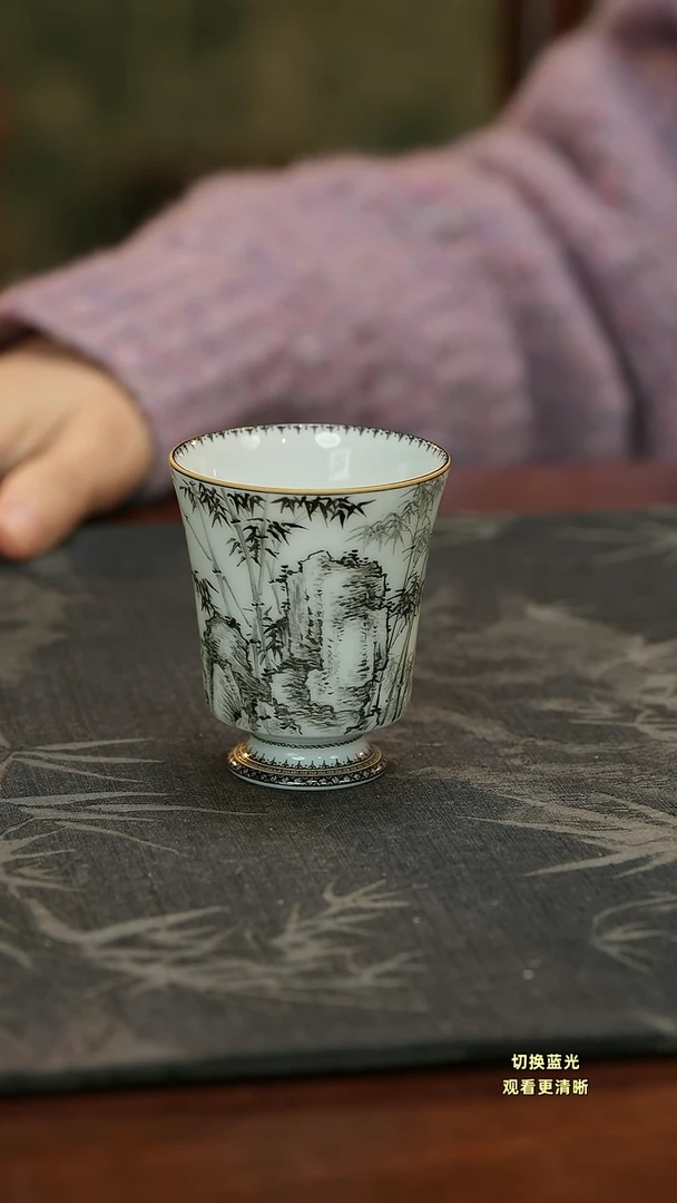 手绘新品墨竹单支小闻香