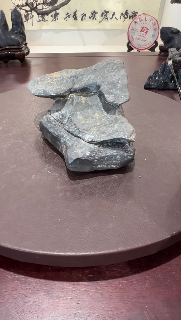 石材典雅砚台烟缸摆件