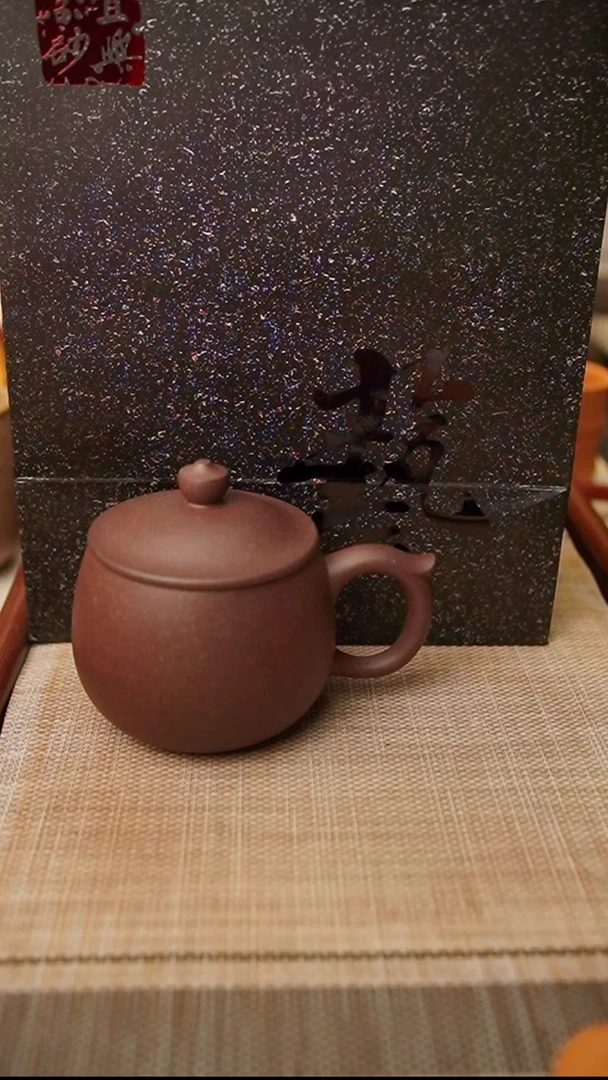 茶杯紫砂天青手工圆融杯
