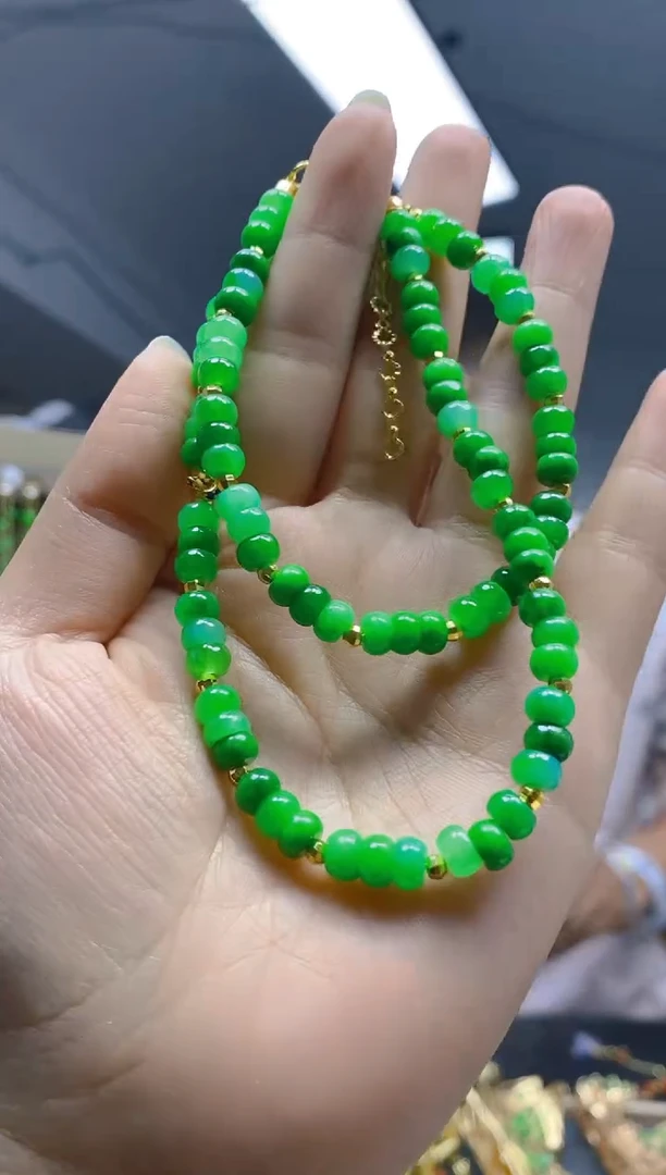翡翠合金耳饰0210翡翠锁骨链