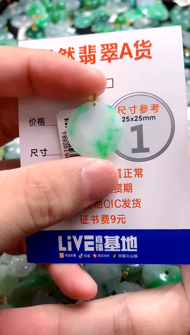 颈饰18K金镶嵌翡翠1036544447