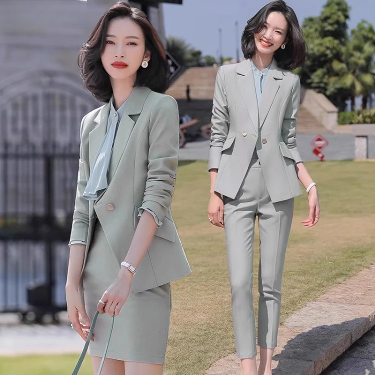 职业西装套装女春秋时尚气质女神范高端西服上班面试正装工作服秋