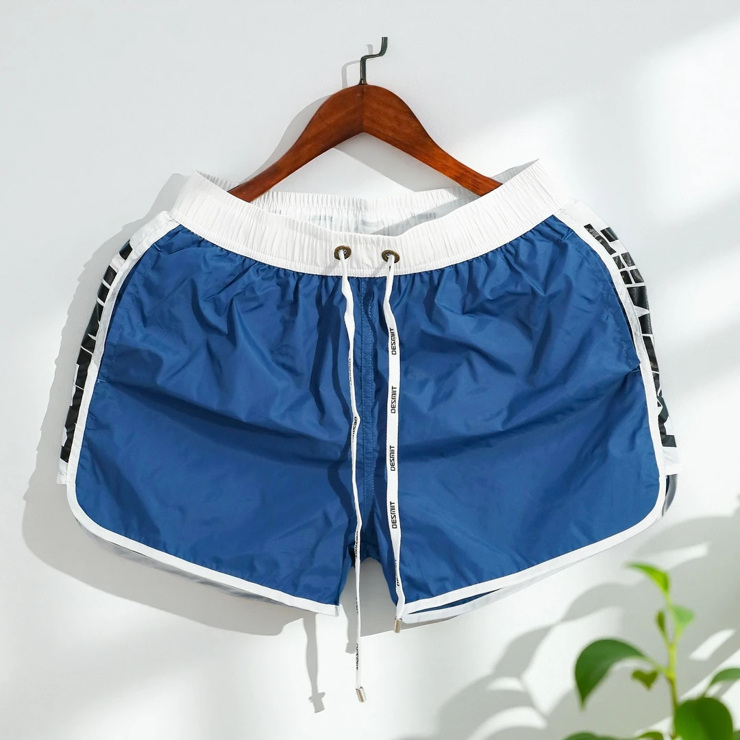 运动裤短裤男士夏季冰丝修身短裤男士时尚百搭沙滩裤薄款三分裤男