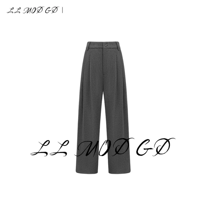 LL MOD GD |新款宽松休闲时尚阔腿直筒裤女YL-240130