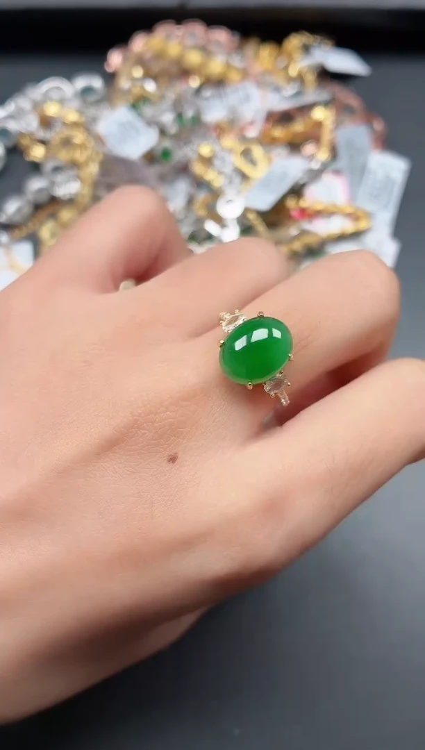 银S925镶嵌戒指翡翠1111