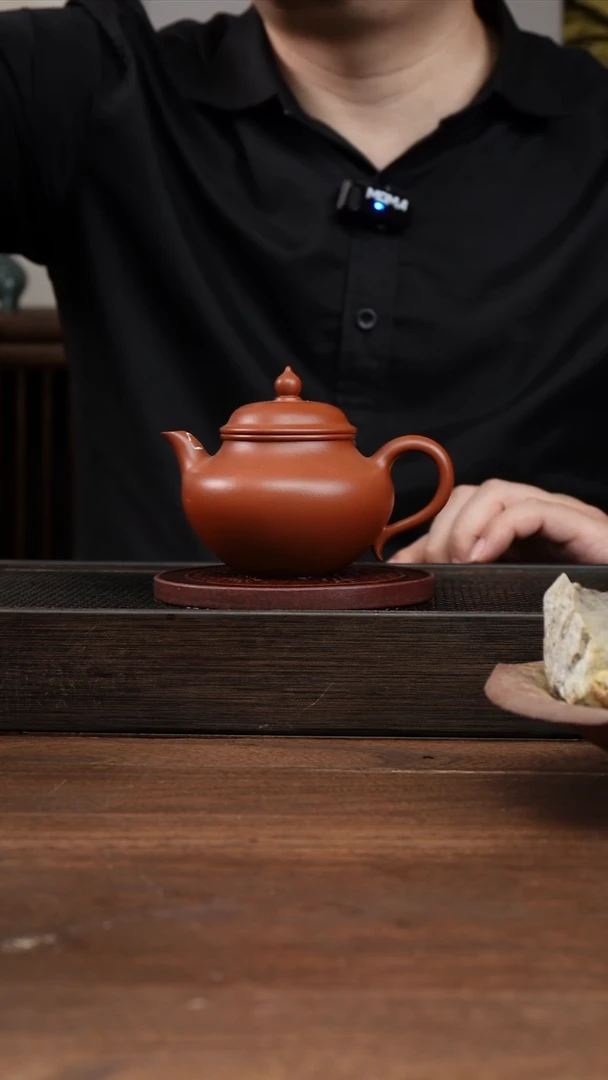 茶杯紫砂朱泥胖秋水     200CC    微瑕