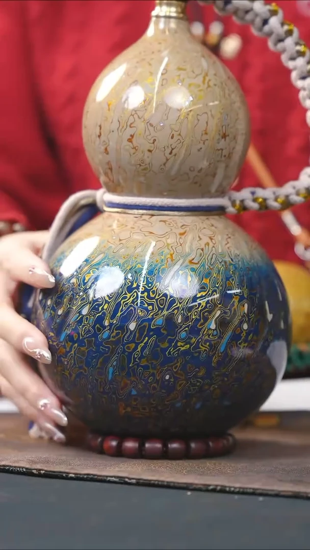 【闪购商品】WK257漆艺酒葫芦不包手串及旋转底座