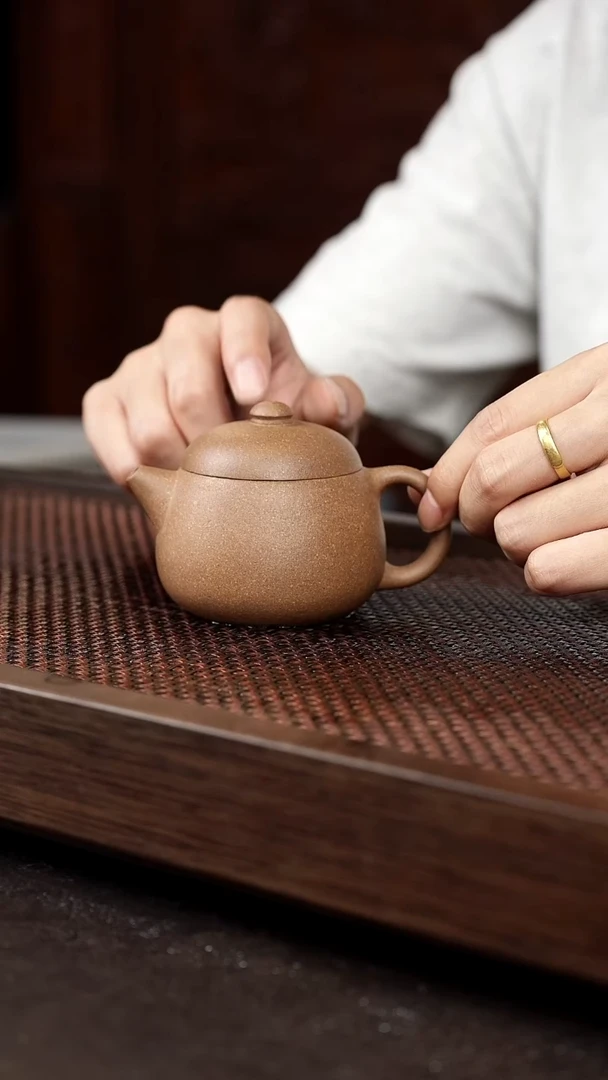 茶壶紫砂芝麻绿宽口文旦
