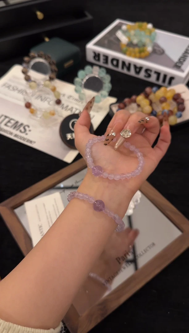 未镶嵌手链水晶紫水晶x3470