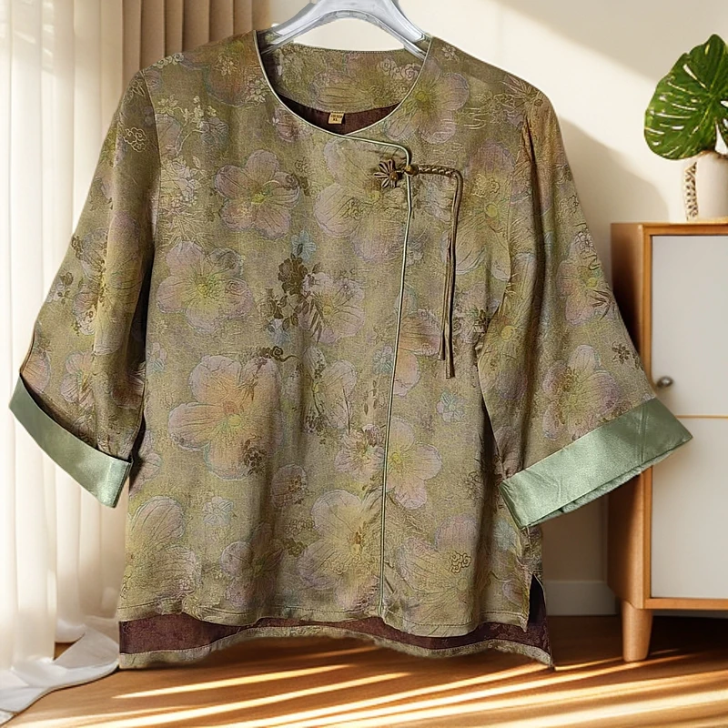 059新中式时尚经典新款七分袖夏季