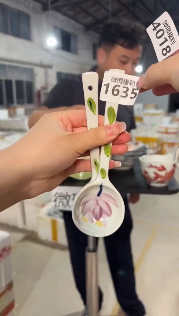 盘2只装 景德镇高温釉下手绘陶瓷
