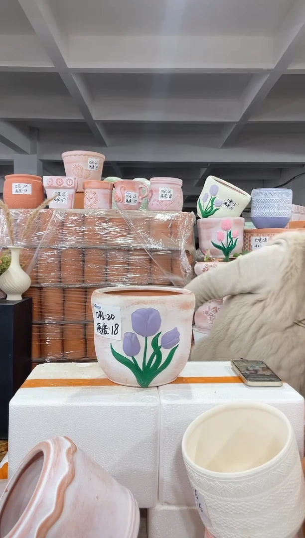 【闪购商品】红陶复古粉花郁金香20-18