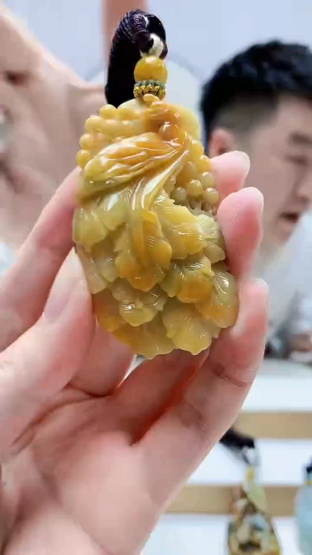 未镶嵌定制翡翠5028zm-毛货挂件凤凰44