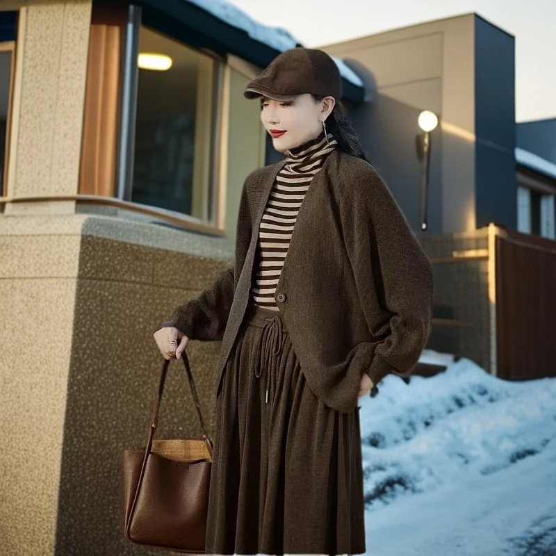 H24686秋冬新款毛衣开衫显瘦气质长袖网红短款时尚休闲百搭