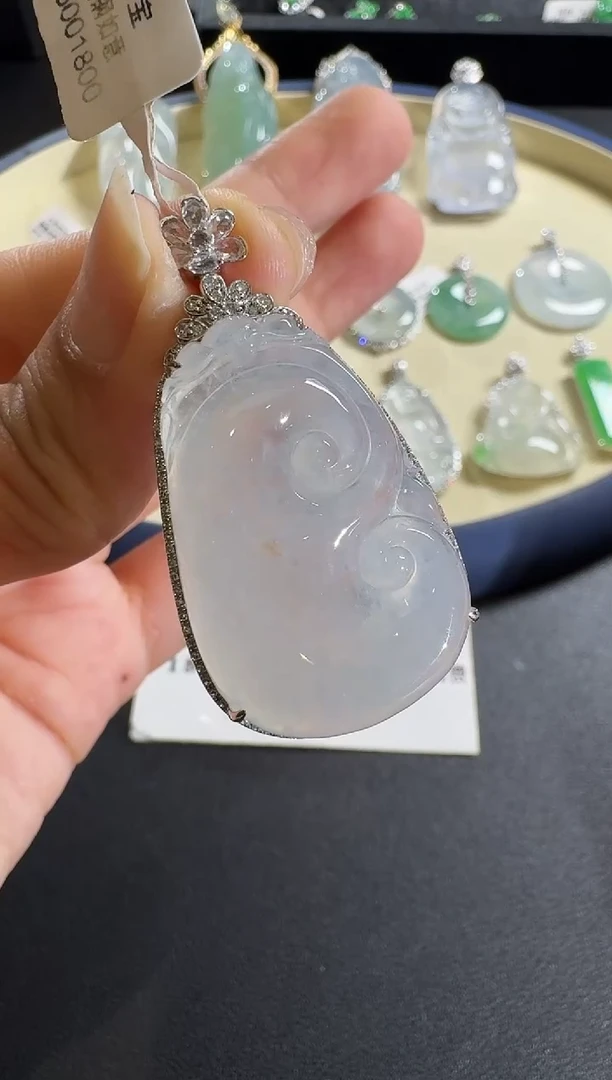 【闪购商品】翡翠颈饰18K金镶嵌【源头工厂】钻石镶嵌