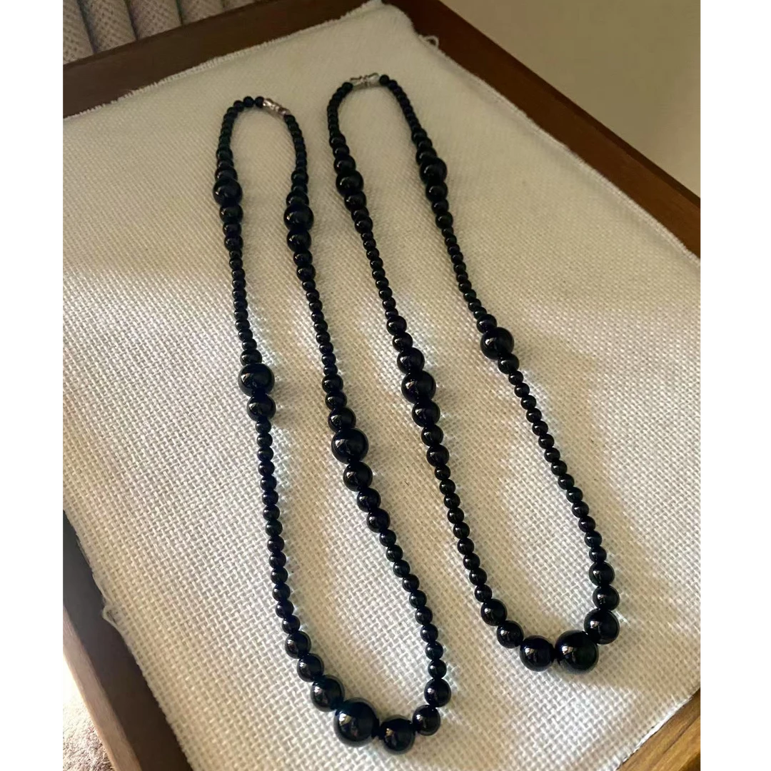 天然黑玛瑙项链7A品质【设计款】