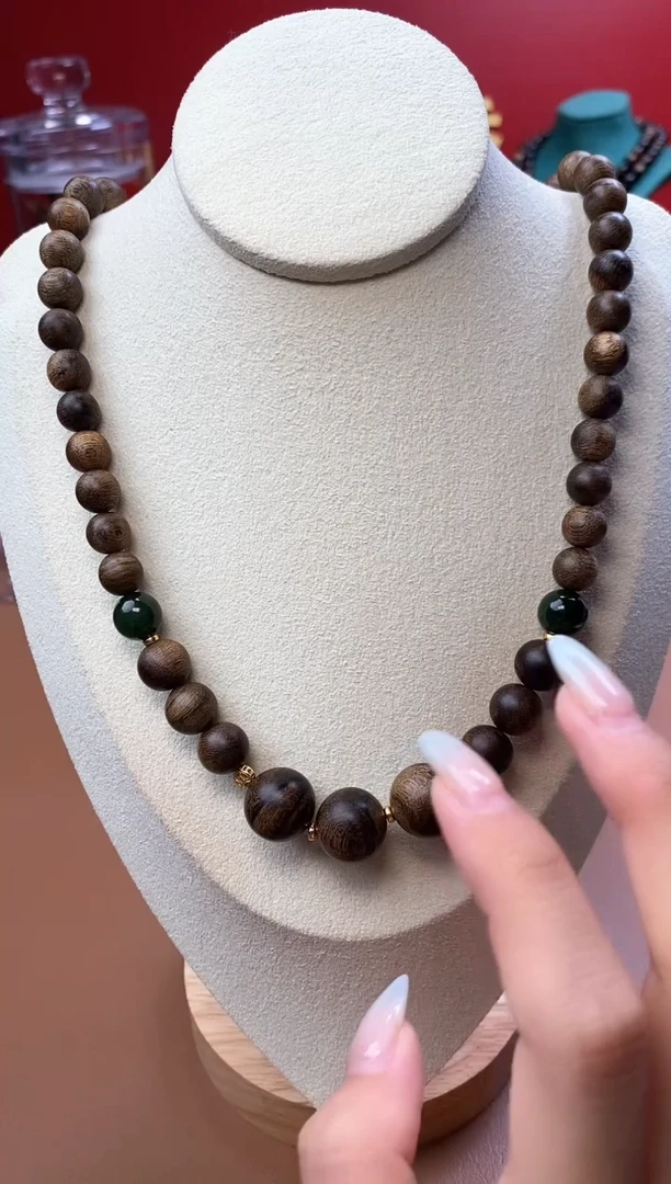 手串沉香沉水芽庄黄棋楠瘤疤+芽庄白棋楠设计