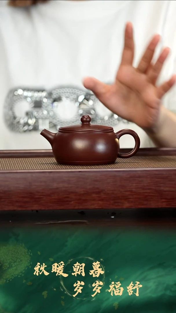 茶壶紫砂57号 宜兴紫砂 吉鼓 紫朱泥150cc