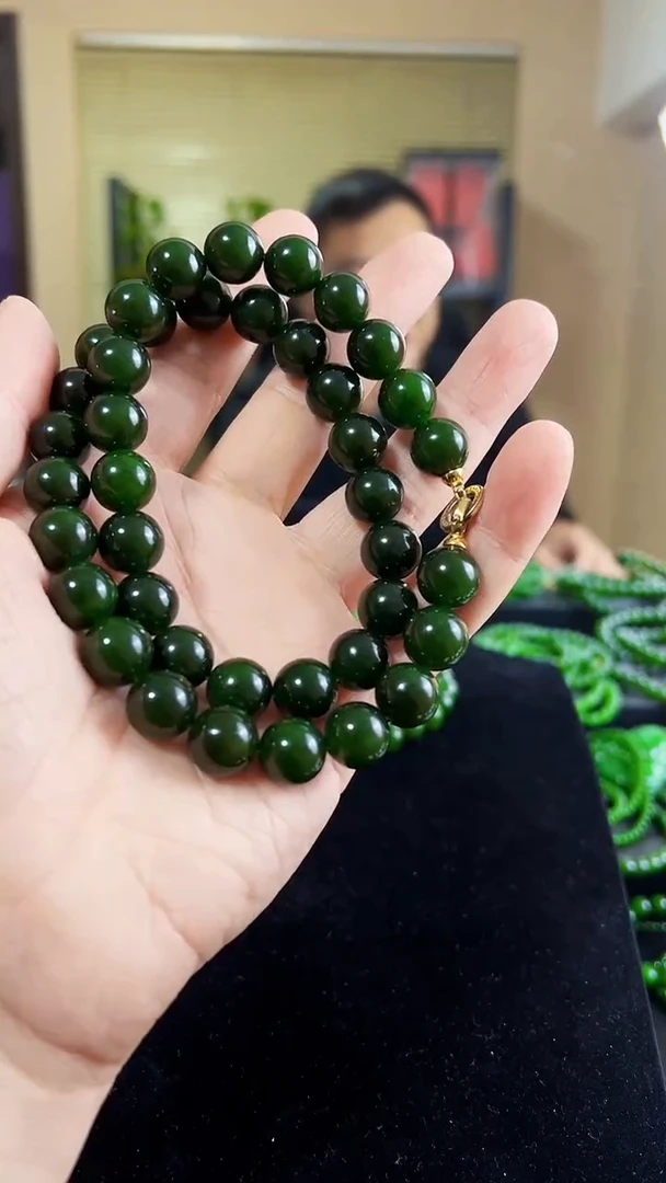 项链未镶嵌和田玉（碧玉）12