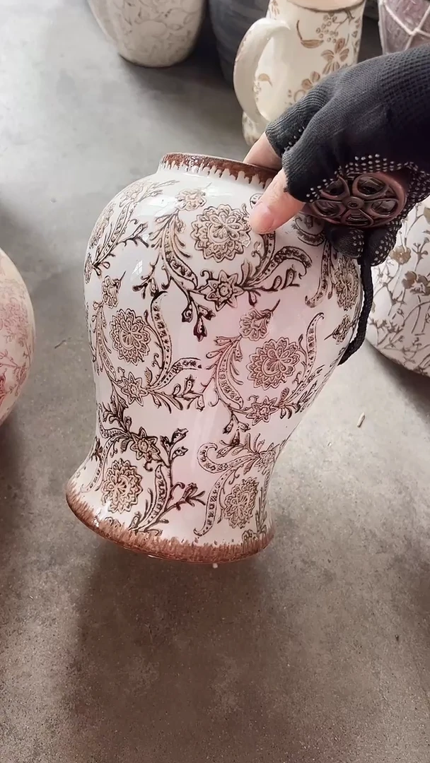 【闪购商品】陶瓷微瑕花盆高23.5cm内口10cm