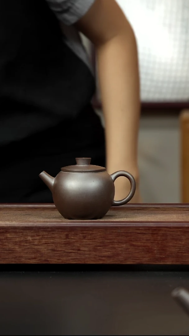 紫砂茶壶岩中泥三拼 小巨轮