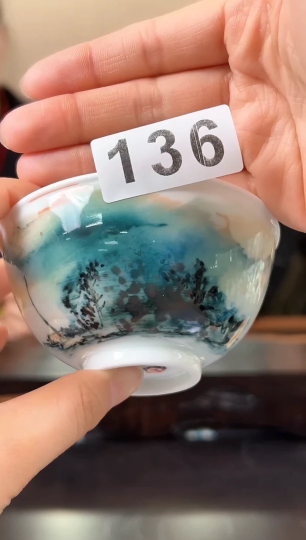 【闪购商品】杯子泼墨山水主人杯136