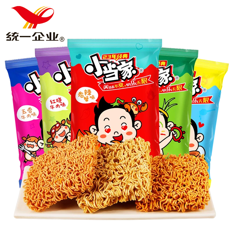 统一小当家干脆面怀旧零食干吃面多口味随机混合 20g*10袋