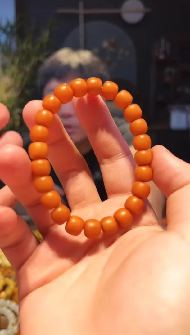 未镶嵌蜜蜡手串9+单圈