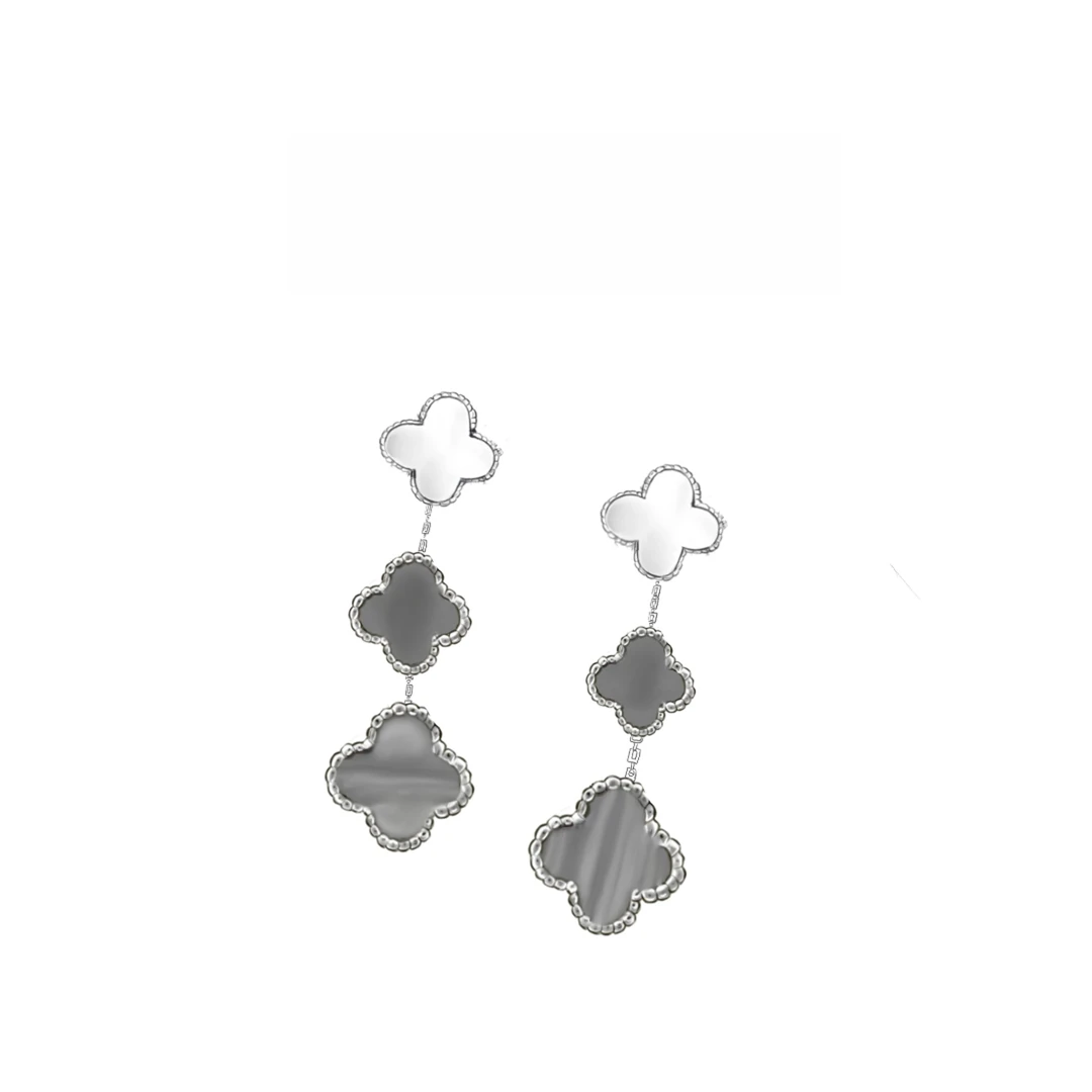 iosn 合金仿珍珠耳饰 F6【三花流苏耳环】 精致轻奢 气质百搭