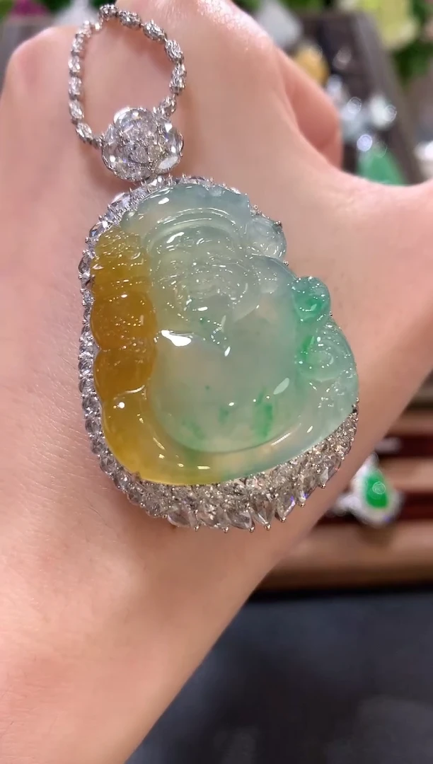 威**干翡翠吊坠不含链c45
