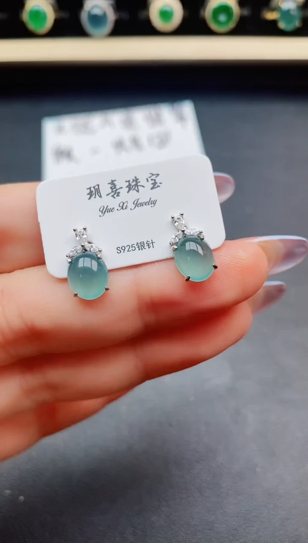 翡翠戒指银S925镶嵌321321