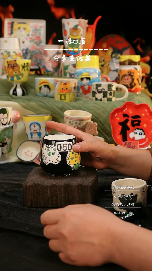 【闪购商品】摆件亲工手绘陶瓷-