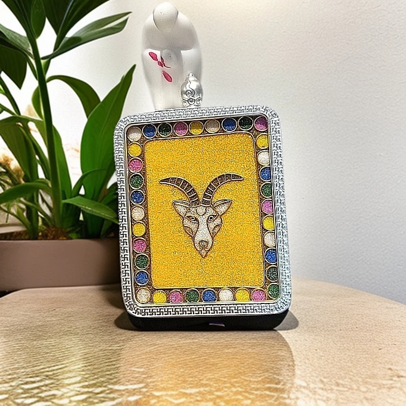 摩羯座掐丝珐琅唐卡