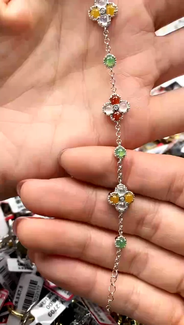 【闪购商品】翡翠戒指银S925镶嵌77777777    9