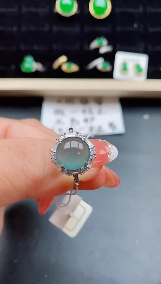 【闪购商品】翡翠戒指银S925镶嵌50800