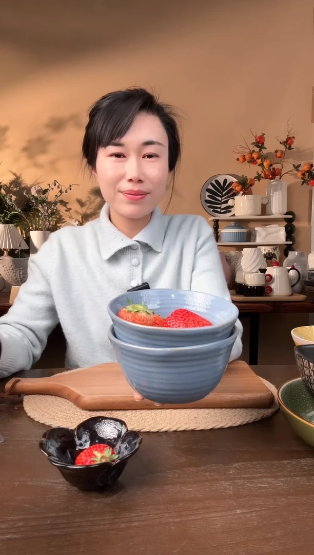 【闪购商品】瓷片5英寸窑变螺纹碗2只微瑕