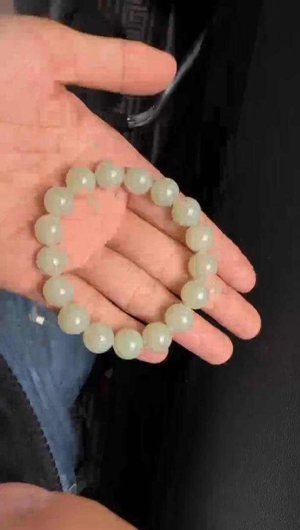 未镶嵌手串和田玉若羌料手串卡12