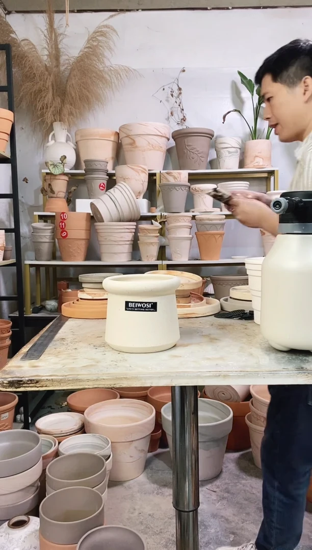 14*12米白色波波盆 1盆无托