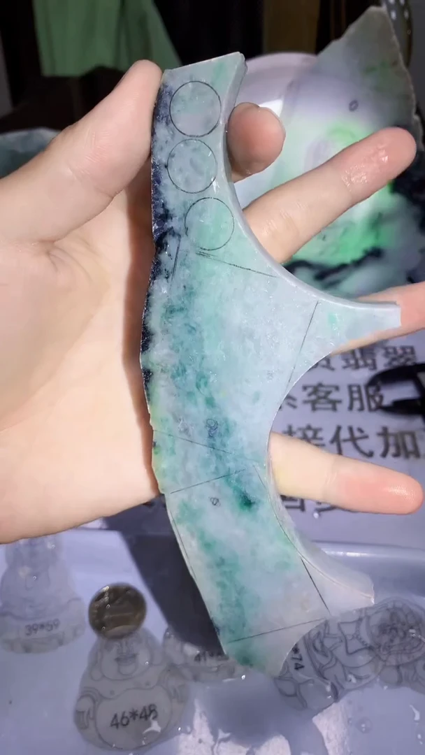 翡翠裸石缅甸天然A货翡翠Q1108