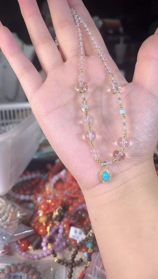 银S925镶嵌项链水晶多样性发货其一