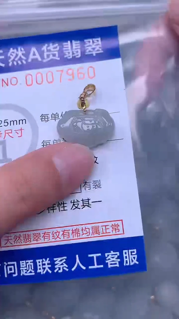 翡翠未镶嵌吊坠(不含链)1