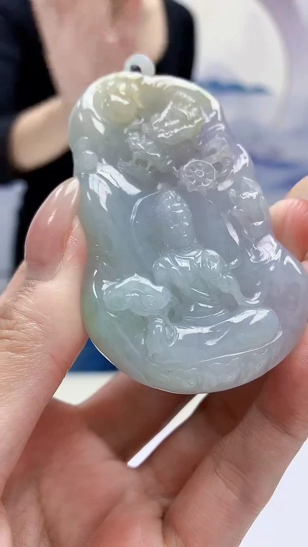 未镶嵌定制翡翠3099MM-毛货挂件80