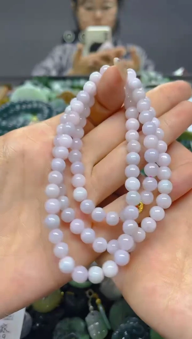 颈饰未镶嵌翡翠5MM/ M /翡翠A货，一件也是批发价