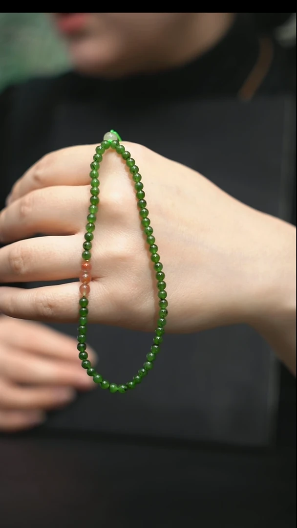 颈饰未镶嵌和田玉4mm