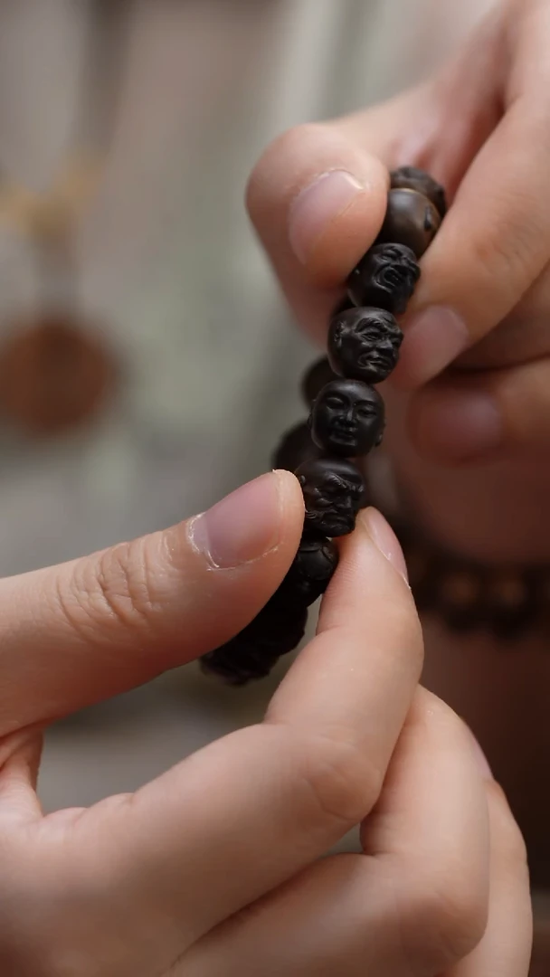 檀香木手串/手链A*静阴沉老山檀香十八罗汉