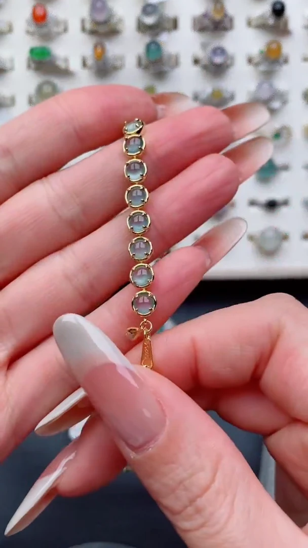 银S925镶嵌戒指翡翠...