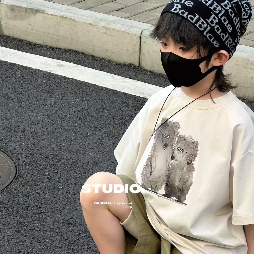 2025夏季儿童韩版短袖（尺码偏大一个号）A41A48